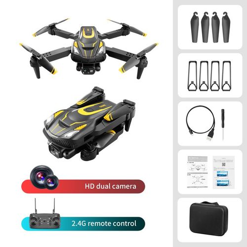 Kohr-Drone Professionnel S28,Batterie De Vol Longue Porte,Quadricoptre 4k Hd,Wifi,Photographie Arienne,Avion D'vitement D'obstacles - Type Yellow-Dual C-1b