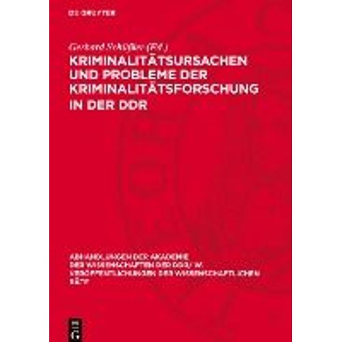 Kriminalittsursachen Und Probleme Der Kriminalittsforschung In Der Ddr    Format Reli 