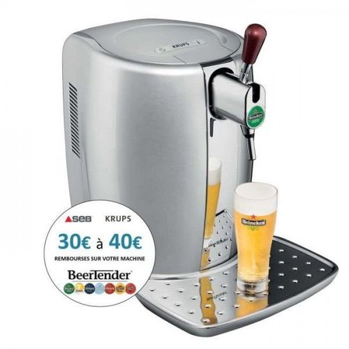 Machine a Biere - Tireuse KRUPS Beertender Machine biere pression, Compatible f�ts 5 L, Temp�rature parfaite, Biere fra�che et mousseuse, Loft Ed VB700
