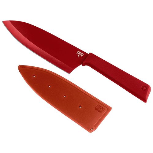 Kuhn Rikon - Couteau Santoku  - Rouge