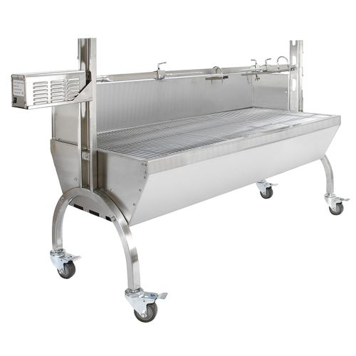KuKoo Rtissoire  charbon en acier inoxydable robuste pour 90kg de viandes et accessoire grill de rtissage