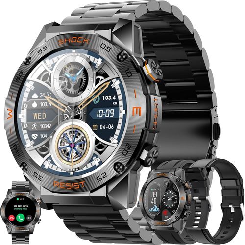 Kyaoayo-1,46 Amoled Montre Connecte Homme Avec Appel Bluetooth, 5atm Smartwatch Avec 100+ Modes Sportifs Tracker D'activit, Sommeil, Spo2, Smart Watch Pour Ios Android (Noir)