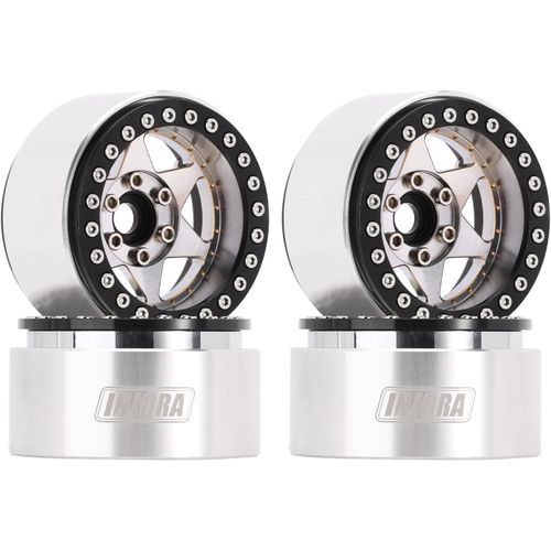 Kyaoayo-1,9 Jante Beadlock -143g Super Heavy Laiton & Aluminium Roue  Plat Profond Pour 1/10 Rc Crawler Scx10 Trx4 Vs4-10 Gen8,Argent