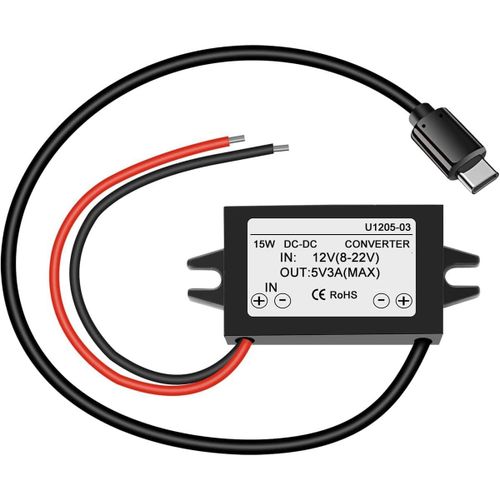 Kyaoayo-1 Pice Convertisseur Abaisseur Usb C Dc 12v  5v 3a,Interface De Type C Module Buck tanche 25w Adaptateur D'alimentation Compatible Avec Raspberry Pi 4,Tlphones Portables