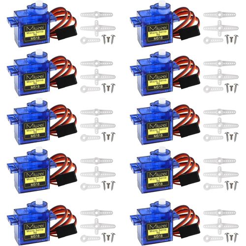 KYAOAYO-10X Micro Servo Moteur 9G Pour Rc Robot Bras/Main/Marche Avion Hlicoptre Bateau Voiture Vhicule Commande Avec Cble180 Mini Servomoteur Compatible Avec Arduinoet Et Raspberry Pi