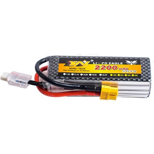 Kyaoayo-11.1v 2200mah 30c 3s Li-Ploymer Remplacement De Batterie Pour Rc Racing Drone Helicopter Multicopter Car Model Avec T Plug