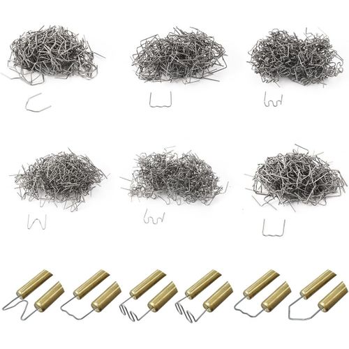 Kyaoayo-1200 Pices Agrafes C S, 0.6mm/0.8mm Baguettes De Soudage Agrafe C Clou, Agrafes C S En Acier Inoxydable, Soudure Plastique Clou De Soudure Pour Rparation De Pare-Chocs De Voiture