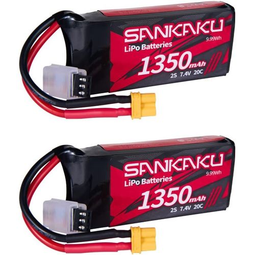 Kyaoayo-1350mah 2s Batterie Au Lithium 7.4v 20c Lipo Emballage Souple Avec Connecteur Xt30 Pour Avion Rc Drone Hlicoptre Quadcopter Racing Hobby 2 Pices