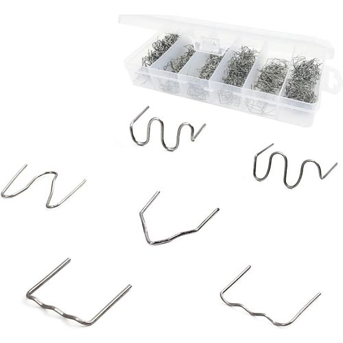 Kyaoayo-1800 Pcs Agrafes C S En Acier Au Tungstne, 0.8mm / 0.6mm Baguettes De Soudage Agrafe C Clou De Soudure De Rparation, Pour Pare-Chocs De Voiture En Plastique De Soudure