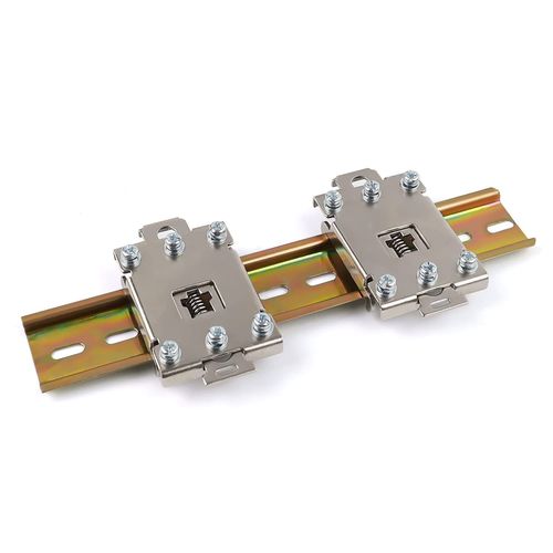 KYAOAYO-2 Pices Supports De Montage Sur Rail, Support De Montage Rainure Rail Din, Avec 20 Cm Rail De Montage Et 12 Vis, Pour Dans Installation De Circuits
