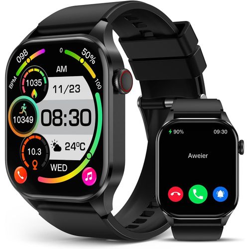 Kyaoayo-2024 Montre Intelligente Pour Hommes Et Femmes, Moniteur Infrarouge D'oxygne Dans Le Sang, cran Amoled De 2,04 Pouces, Moniteur De Frquence Cardiaque, De Pression Artrielle, De Sommeil, T