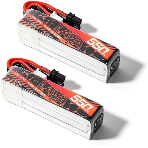 Kyaoayo-2pcs Lava 550mah 3s 11.4v Lihv 75c Fpv Lipo Battery With Xt30 Connector, Rechargeable Lipo Battery For 3s Fpv Racing Whoop Drone Quadcopters Like Pavo20 3s Brushless Drone, Pavo Pico Frame