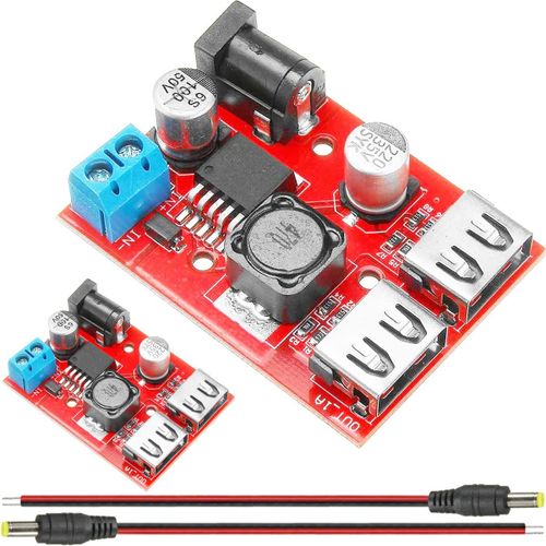Kyaoayo-2pcs S Double Port Usb Dc-Dc Module Abaisseur 9v/12v/24v/36v  5v Chargeur De Voiture Solaire 3a Module D'alimentation Double Sortie Usb 150khz