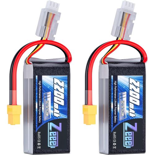 Kyaoayo-2s Lipo Batterie 50c 2200mah 7.4v Batterie Courte Avec Prise Xt60 Pour 1/16 Slash Rc Voiture Rc Camion Rc Hlicoptre Avion Quadcopter Drone Rc Bateau Modles De Course (2 Packs)