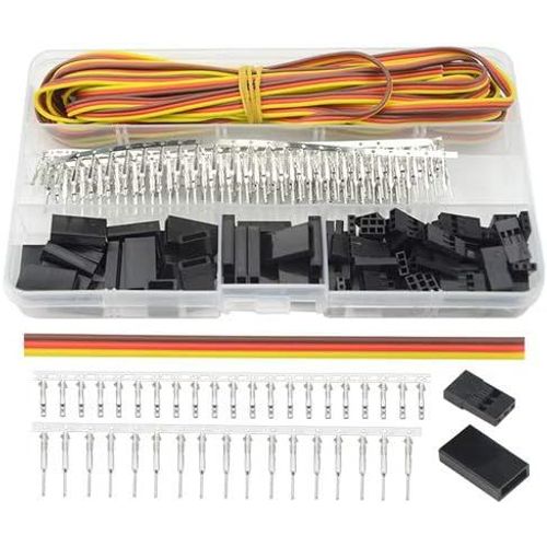 KYAOAYO-30 Trousses Connecteur Servo Cble Servo Connecteur Mle Femelle Kit W/4,9 M Style De Fil 22 Awg Servo Pour Jr Futaba Servo Connecteur