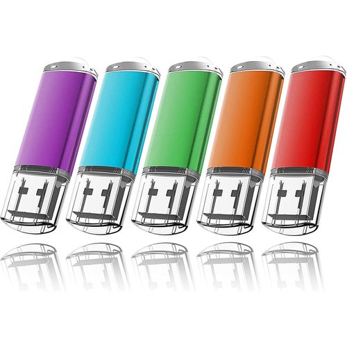 KYAOAYO-32 Go Cle Usb 3.0, Cl Usb Lot De 5 Flash Drive Stockage Mmoire Stick Violet, Bleu, Vert, Jaune Et Rouge