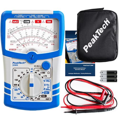 KYAOAYO-3385 Multimtre Analogique  Compteur Avec Voltmtre, Ampremtre, Testeur De Continuit, Ohms, Db, 600 V Ac Dc 10 A, Convient Pour Installation lectrique 230 V, P 3385