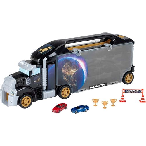 KYAOAYO-3500 Mack Camion Transporteur De Voitures Avec Rampe De Dpart Intgre | 26 Compartiments | Jouet Pour Enfants  Partir De 3 Ans