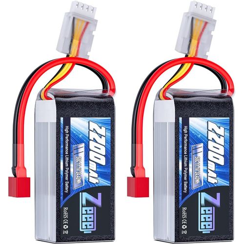 Kyaoayo-3s Lipo Batterie 50c 2200mah 11.1v Batterie Courte Avec Prise Deans T Pour Rc Voiture Camion Vhicule Rc Bateau Rc Drone Avion Quadcopter Hlicoptre Fpv Rc Hobby Modles (2 Pcs)