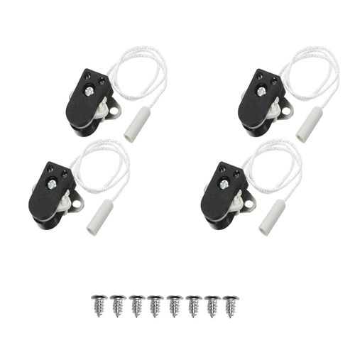 Kyaoayo-4 Pieces Interrupteur Tirette Mini Interrupteur  Tirette Interrupteur  Tirette Avec Cordon Pour Salle De Bain Ventilateur De Plafond Luminaires Commutateur 2 A 250 V