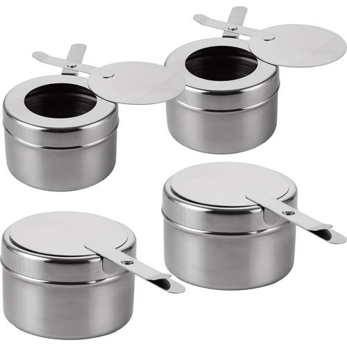 Kyaoayo-4 Pices Rcipients  Pte Combustible, Rchaud Fondue Brleur  Alcool, Brleur Chafing Dish En Acier Inoxydable, Rcipients  Pte Combustible Pour Buffet, Fondue, Camping