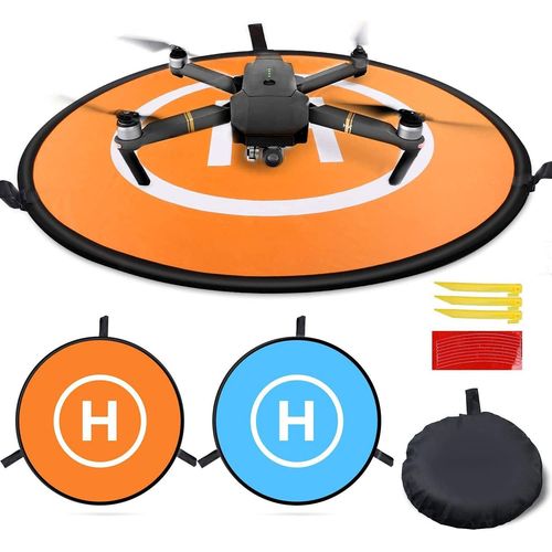 Kyaoayo-Aire D'atterris Drone Landing Pad Impermable 75 Cm, Double Face Orange/Bleu Pour Drones Hlicoptres Tlcommands Dji Mavic Mini 2 / Zoom/Air Fly 2 / Phantom/Fpv/Inspire