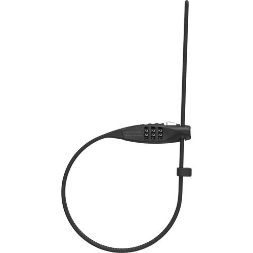 Kyaoayo-Antivol  Cble Combiflex Travelguard - Antivol Pour Scur R Le Casque, La Poussette, Les Skis Et Les Bagages - Longueur De Cble 45 Cm - Avec Code Chiffr - Noir