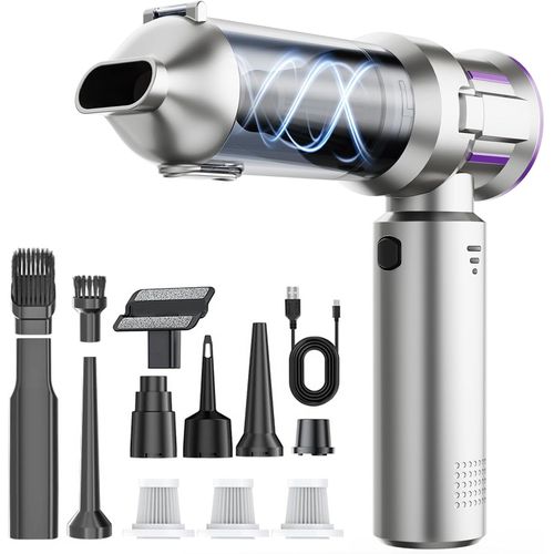 KYAOAYO-Aspirateur  Main Sans Fil 16 000 Pa Avec Moteur Sans Balais 3 En 1 - Mini Aspirateur De Voiture Puissant