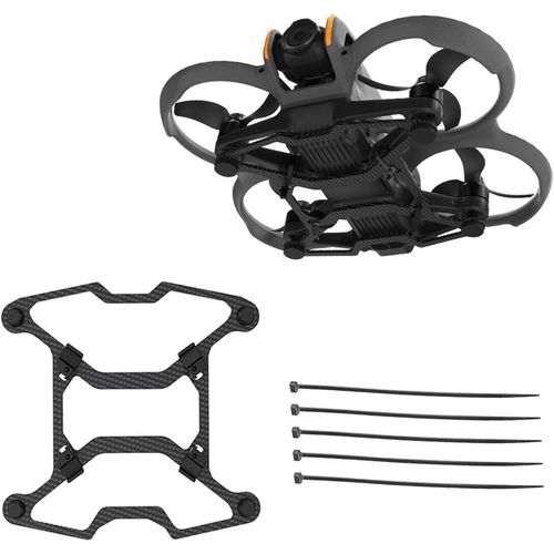 Kyaoayo-Avata 2 Protection De Chssis En Fibre De Carbone, Armure Infrieure Anti-Collision Avec Sangle De Retenue, Accessoires Pour Drone Dji Avata 2, Rsistance  La Corrosion Et  L'usure
