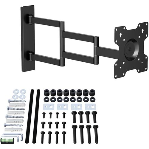 KYAOAYO-Axis Xl 70 Cm Support Tv Mural, Long Bras Pivotant Distance Au Mur Jusqu' 70 Cm, Allonger, Pivoter, Incliner, Tourner, Env. 24-50 Pouces - 25 Kg, Jusqu' Vesa 200X200Mm