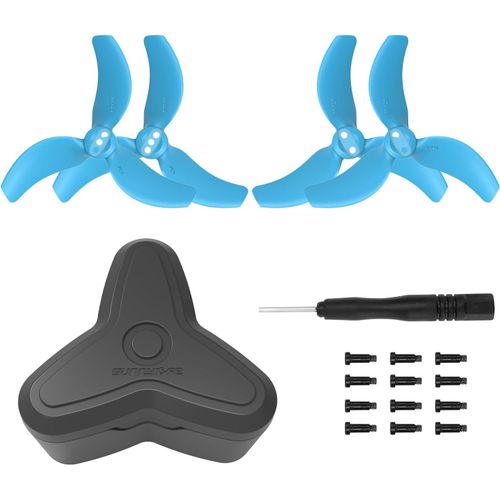 Kyaoayo-Bote De Rangement De Rechange Pour Hlices De Drone - Compatible Avec Dji Avata 2 - Bleu (2 Paires) + Bote)