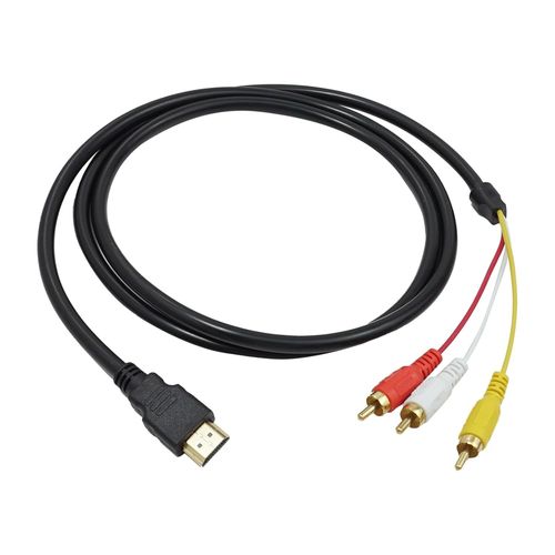 KYAOAYO-Cble Hdmi Vers Rca De 1,5 M - Adaptateur Hdmi Vers Rca De Qualit Suprieure Pour Transmission Audio, Connexion Rca