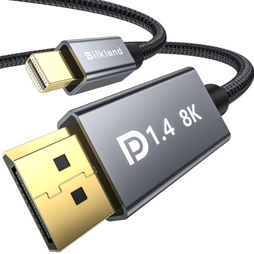 KYAOAYO-Cble Mini Dp Vers Dp 1.4 8K60Hz 4K144Hz, Cble Thunderbolt 2 Avec Hdr Hbr3 G-Sync Freesync Hdcp2.2, Mini Displayport Vers Displayport Pour Laptop Macbook Imac Moniteur Carte Graphique Pc