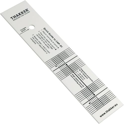 KYAOAYO-Cap-01 - Gabarit De Surplomb Pour Le Rglage Correct Des Ttes De Lecture De Platines Vinyles | Ajustement Selon La Mthode Des 2 Points | Avec Instructions Rapides Imprimes.