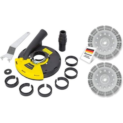 Kyaoayo-Capot D'aspiration Pour Meuleuse D'angle 150/180 Mm + 2 Meules Diamantes