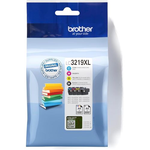 Kyaoayo-Cartouches Jet D'encre Lc-3219xlbk/Lc-3219xlc/Lc-3219xly, Noir/Cyan/Magenta/Jaune, Emballage Multiple, Trs Haut Rendement, Comprend 4 Cartouches Jet D'encre, Fournitures Authentiques