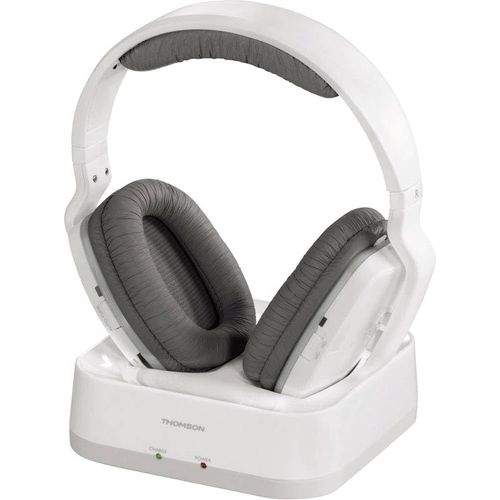 KYAOAYO-Casque Sans Fil Tv W 3311W (Sur L'Oreille, Avec Station De Recharge Systme, Pll, Circum-Auriculaire, Porte 100 M, 863 Mhz, Sans Fil) Blanc/Gris