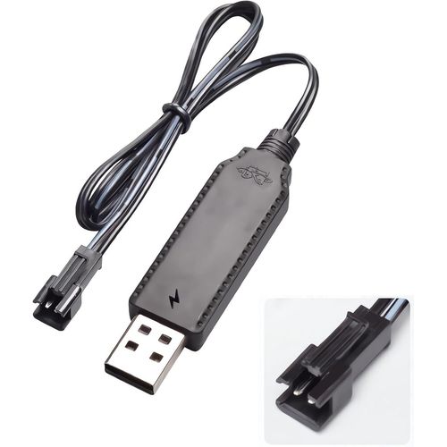 Kyaoayo-Chargeur Cble Rc Universel Avec Connecteur Sm-2p Plug Pour Lipo Batterie 3.7v & Nimh/Nicd Batterie (3s) 3.6v, Compatible Voiture Rc Bateau Drone Avions Rc Et Autres Jouets Tlcommands