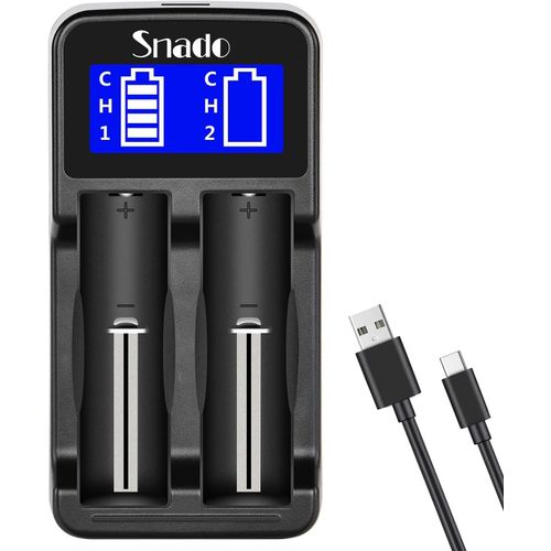 KYAOAYO-Chargeur De Batterie Universel Avec cran Lcd Pour Batteries Et Piles Rechargeables Li-Ion/Ni-Mh/Ni-Cd 18650 18500 18490 18350 17670 17500 16340 (Rcr123) 14500 A Aa Aaa Aaaa
