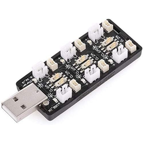 Kyaoayo-Chargeur Lipo 1s Usb Multifonctionnel | 6 Canaux Indpendants, Compatible Avec Drones Et Hlicoptres Rc, Connecteurs Micro Jst 1.25 Et Jst-Ph 2.0, Noir