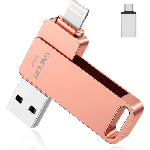 KYAOAYO-Cle Usb 512 Go Pour Apple Certifi Lightning, Cl Usb C Photo Stick Usb 3.0 Flash Drive Stockage Externe Mmoria Pour Iphone Ipad Mac Ios Android Pc Avec Mfi Lightning