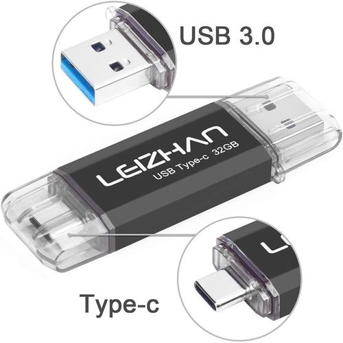 Kyaoayo-Cl Usb Type C 32 Go,Flash Drive Usb 3.0 Otg Pour Huawei Samsung Smartphone Android De Type C-Noir