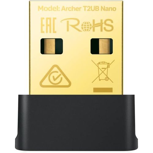 KYAOAYO-Cl Wifi Ac600 Mbps Archer T2Ub Nano, Bluetooth 4.2, Adaptateur Usb Wifi, Dongle Wifi, 2,4 Ghz 200 Mbps, 5 Ghz 433 Mbps, Wpa3, Windows 11/10/8.1/8/7