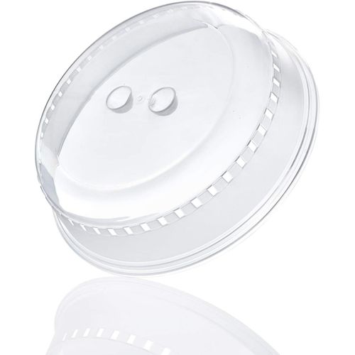 KYAOAYO-Cloche Micro Onde, Cloche Alimentaire  26 Cm, Couvercle Pour Micro Onde Transparent En Pp, Couvercle Micro Ondes, Cloche Micro Ondes Anti Eclaboussure Double Trou De Prhension