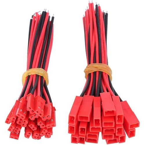 KYAOAYO-Connecteur De Prise Awg Jst, 2 Broches Mle Femelle, Fil De Cble Pour Batterie Rc Lipo, 40 Pices