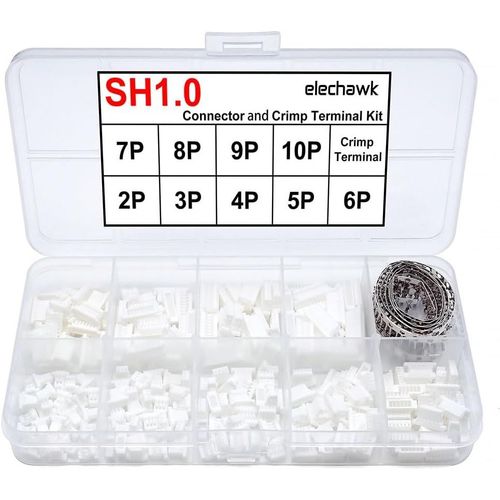 Kyaoayo-Connecteurs Sh1.0 Et Kit De Bornes  Sertir Compatibles Avec Les Connecteurs Jst Sh, Pas De 1,0 Mm Pour Contrleur De Vol I2c Qwiic Stemma Qt F405 H7