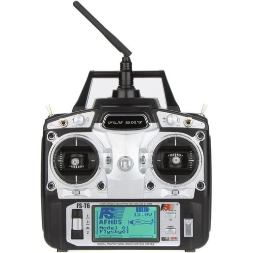 Kyaoayo-Flysky Fs-T6 Haute Prcision 2,4 Ghz 6 Canaux Mode 2 Emetteur W Rcepteur R6-B Pour Hlicoptre Rc De Quadcopter MulTirotor Avion Planeur Voiture