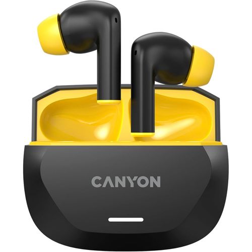 KYAOAYO-Hexagon 7 couteurs Intra-Auriculaires Sans Fil Bluetooth 5.4, Anc+Enc, Suppression Du Bruit, Usb-C, 4 Microphones, Batterie 27H, Fonction De Charge Sans Fil Tws7, Noir/Jaune