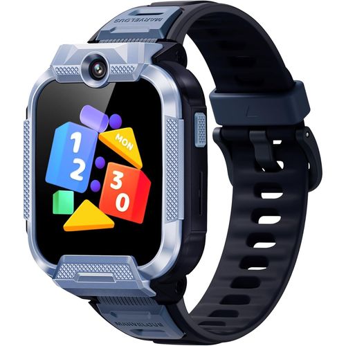 Kyaoayo-Kids Watch Phone Z5 Montre Connecte Enfant 4g Double Camra 2mp, Localisation Gps 7-En-1, Alerte Sos, Autonomie 5 Jours - Idal Scurit Et Communication, Bleu