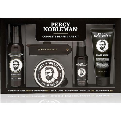 Kyaoayo-Kit Complet De Soin Pour Barbe, Contenant Un Adoucissant Pour Barbe, Une Huile Parfume Pour Barbe, Un Baume Pour Barbe, Un Shampoing Pour Barbe Et Un Peigne Pliable En Actate